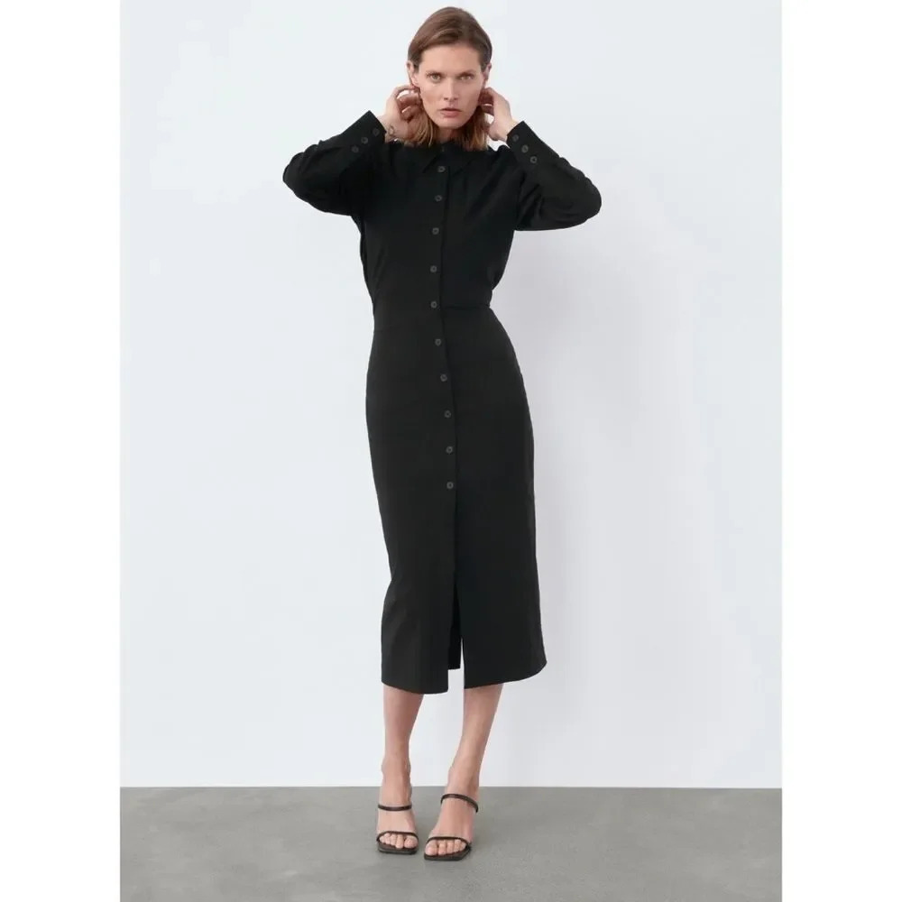 Zara MIDI SHIRT DRESS